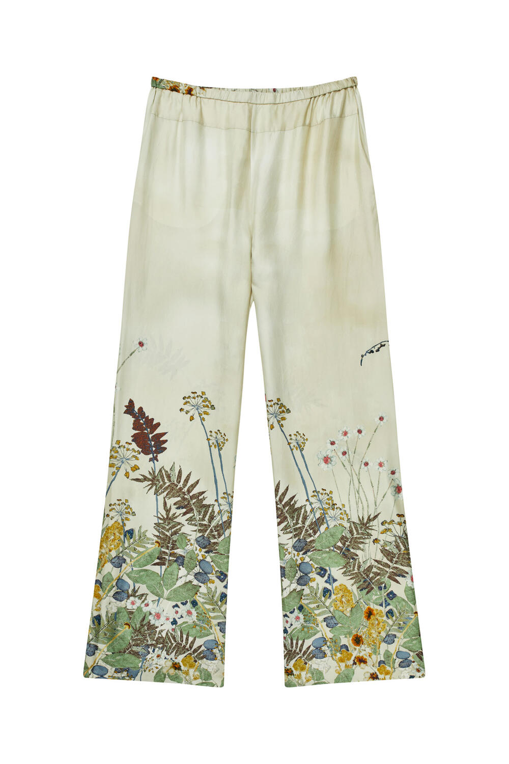 Fabert silkebukser - Print Creme